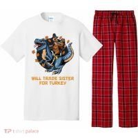 Will Trade Sister For Turkey Thanksgiving Pajama Set thumb 0