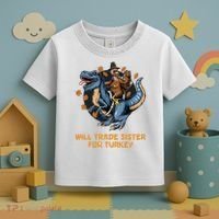 Will Trade Sister For Turkey Thanksgiving Toddler T-Shirt thumb 3