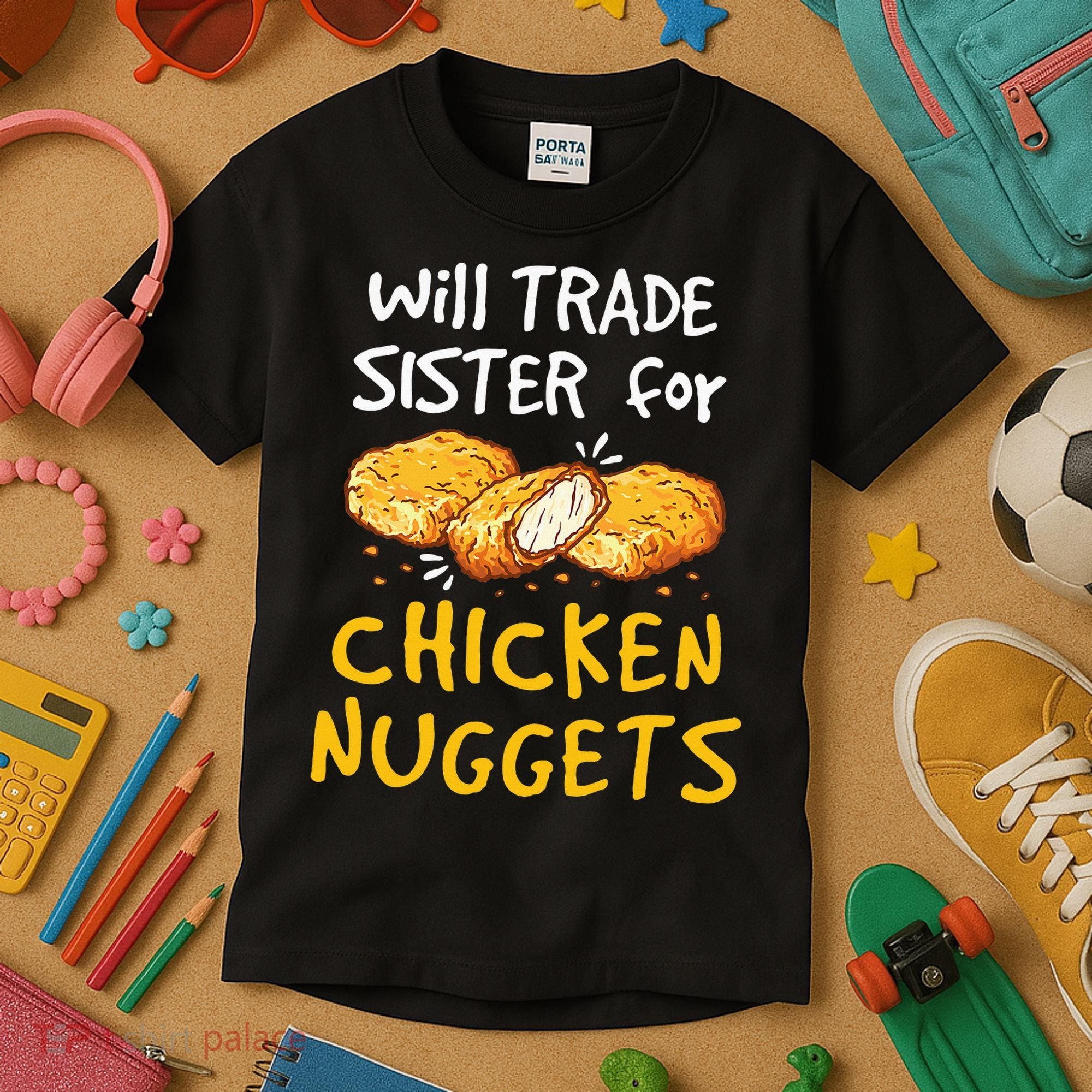 Will Trade Sister For Chicken Nuggets Kids T-Shirt