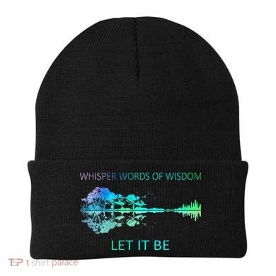 Watercolor Tree Sky There Will Be An Answer Let It Be Guitar Beanie