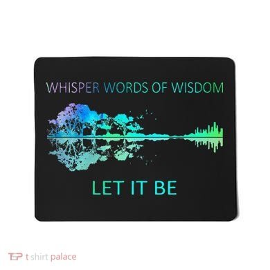 Watercolor Tree Sky There Will Be An Answer Let It Be Guitar Mousepad
