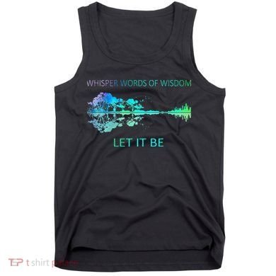 Watercolor Tree Sky There Will Be An Answer Let It Be Guitar Tank Top