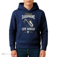 Without The Saxophone Life Would Bb Kids Hoodie thumb 4