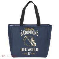 Without The Saxophone Life Would Bb Tote Bag thumb 0