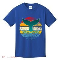 Whale Tail Save The Whale Retro Distressed Oceanic Sunset Gift Kids T-Shirt thumb 0