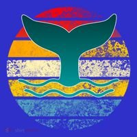 Whale Tail Save The Whale Retro Distressed Oceanic Sunset Gift Kids T-Shirt thumb 4