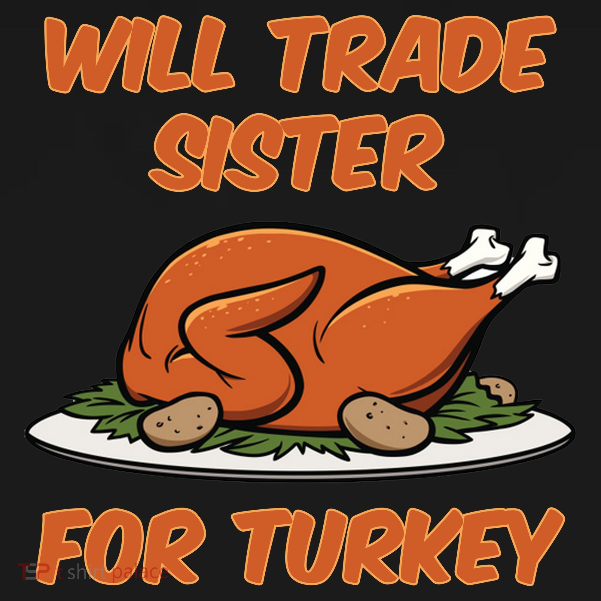 Will Trade Sister For Turkey Funny Thanksgiving Matching Family Coaster