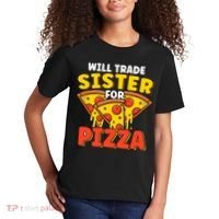 Will Trade Sister For Pizza Funny Kids T-Shirt thumb 2