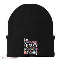 Will Trade Sister For Easter Candy Great Gift Easter Day Gift Beanie thumb 0