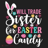 Will Trade Sister For Easter Candy Great Gift Easter Day Gift Golf Towel thumb 3