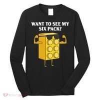 Want To See My Six Pack Bricks Lover Master Builder Long Sleeve Shirt thumb 0