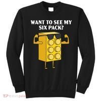 Want To See My Six Pack Bricks Lover Master Builder Sweatshirt thumb 0