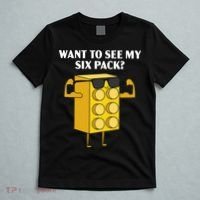Want To See My Six Pack Bricks Lover Master Builder T-Shirt thumb 5
