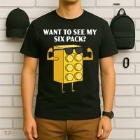 Want To See My Six Pack Bricks Lover Master Builder T-Shirt thumb 6