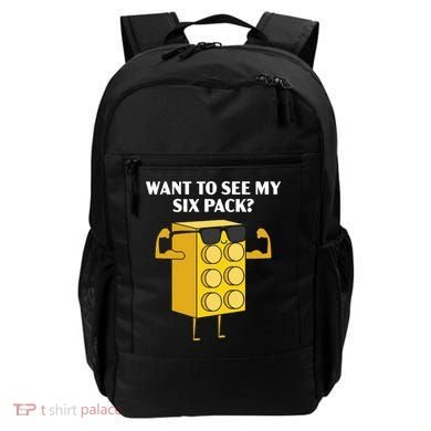Want To See My Six Pack Bricks Lover Master Builder Backpack