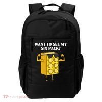 Want To See My Six Pack Bricks Lover Master Builder Backpack thumb 0
