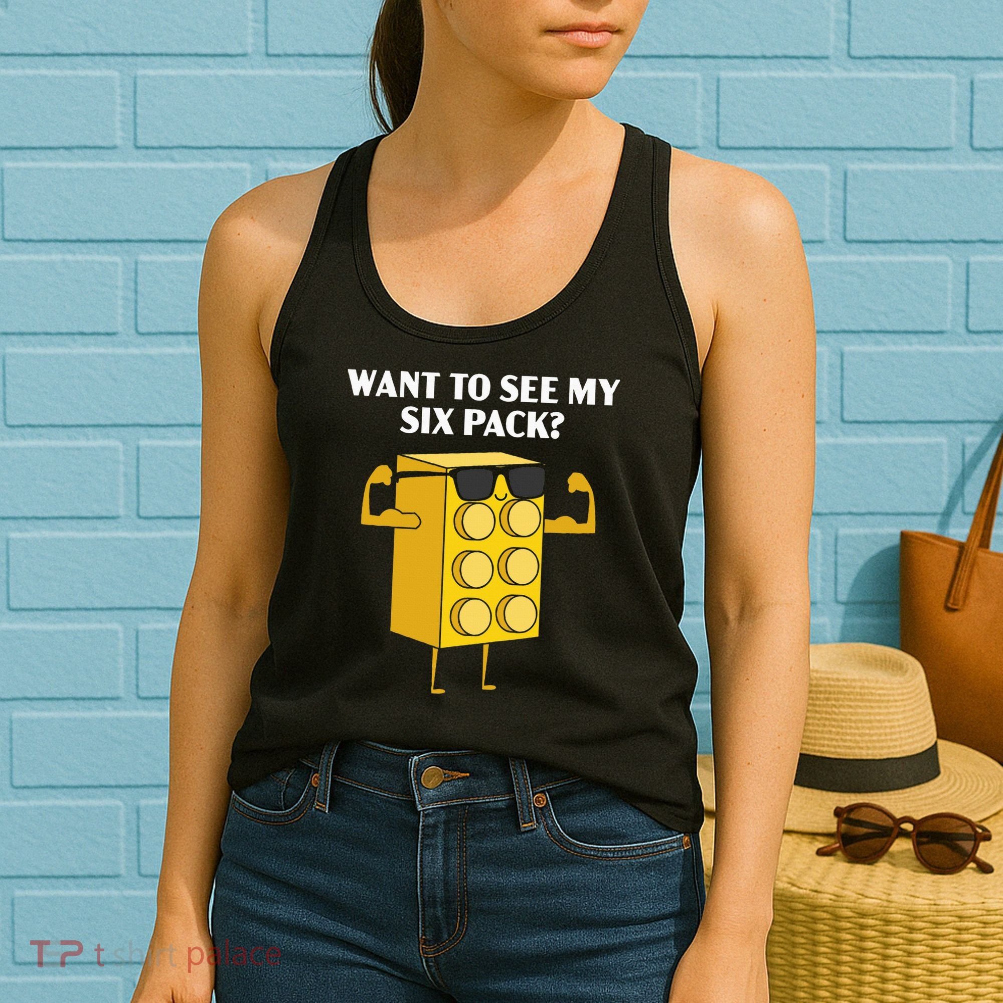 Want To See My Six Pack Bricks Lover Master Builder Women's Tank Top