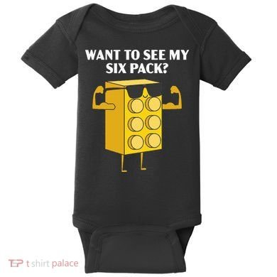 Want To See My Six Pack Bricks Lover Master Builder Baby Bodysuit