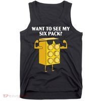 Want To See My Six Pack Bricks Lover Master Builder Tank Top thumb 0