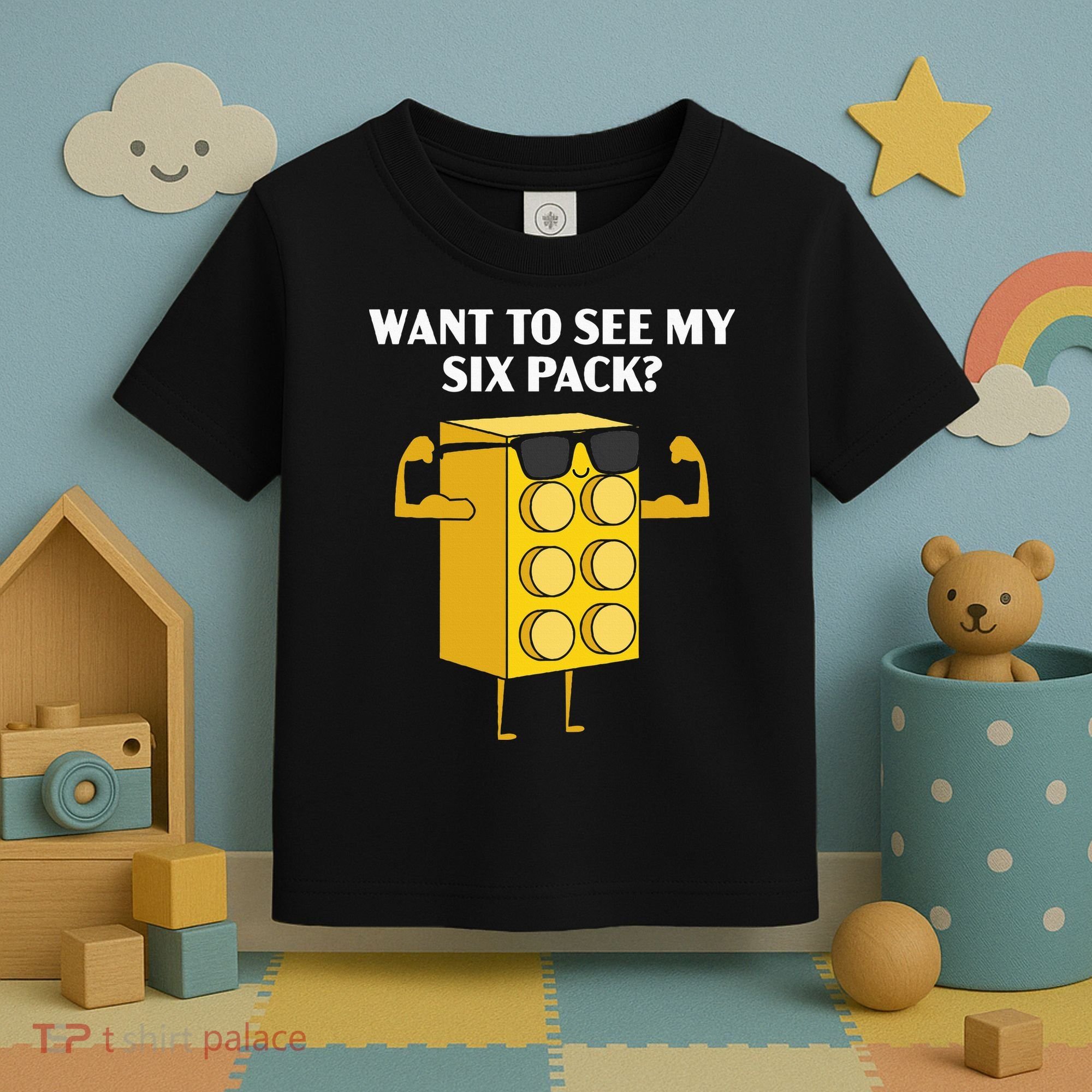Want To See My Six Pack Bricks Lover Master Builder Toddler T-Shirt