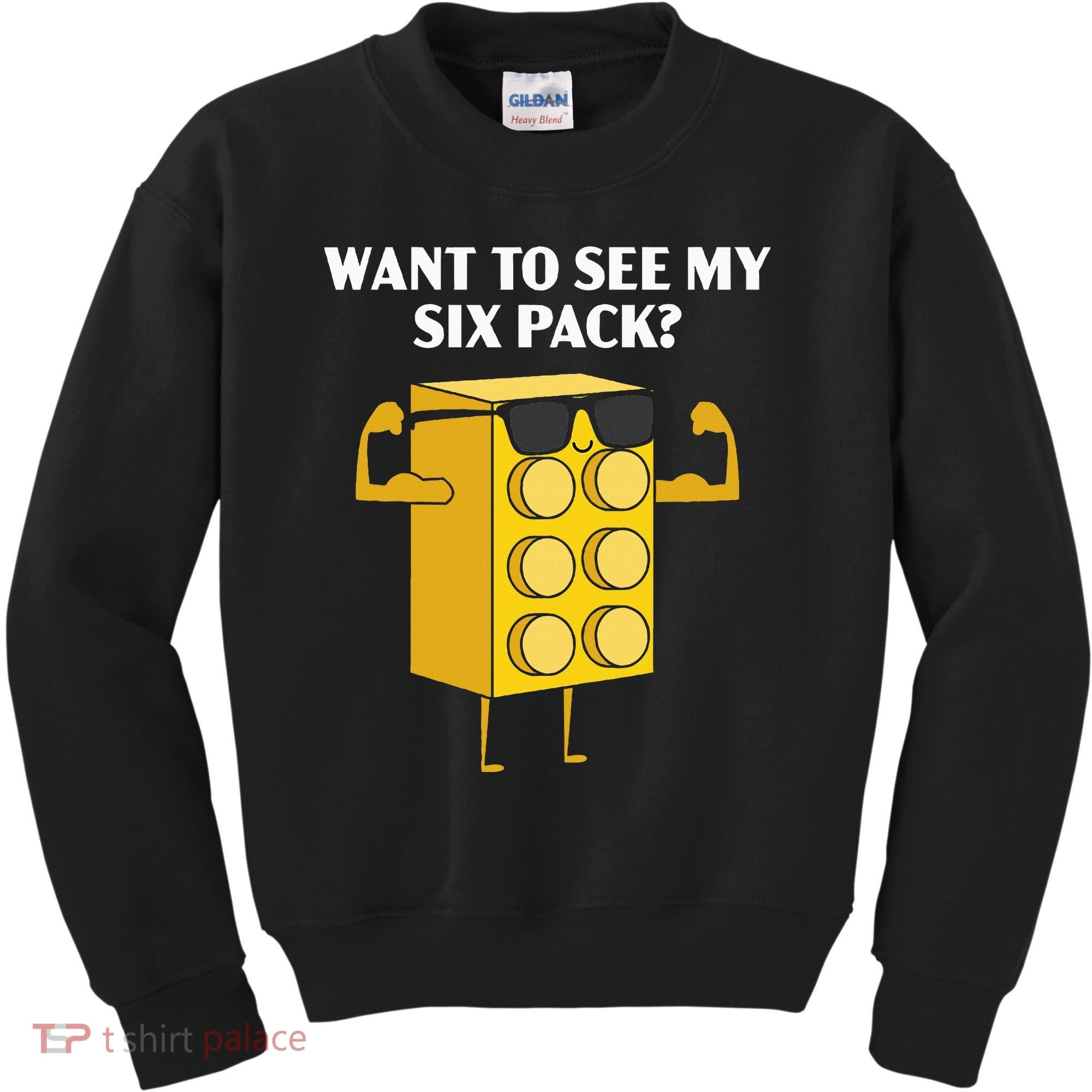 Want To See My Six Pack Bricks Lover Master Builder Kids Sweatshirt
