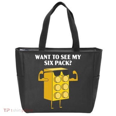 Want To See My Six Pack Bricks Lover Master Builder Tote Bag