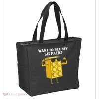 Want To See My Six Pack Bricks Lover Master Builder Tote Bag thumb 2