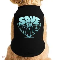 Whale Tail Save The Whales Doggie Tank thumb 0