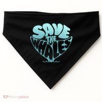 Whale Tail Save The Whales USA-Made Doggie Bandana thumb 0