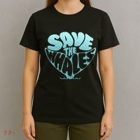 Whale Tail Save The Whales T-Shirt thumb 4