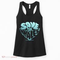 Whale Tail Save The Whales Women's Tank Top thumb 0