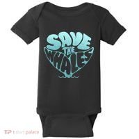 Whale Tail Save The Whales Baby Bodysuit thumb 0