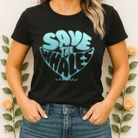 Whale Tail Save The Whales Women's T-Shirt thumb 2