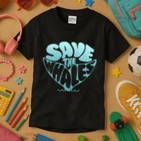 Whale Tail Save The Whales Kids T-Shirt thumb 3