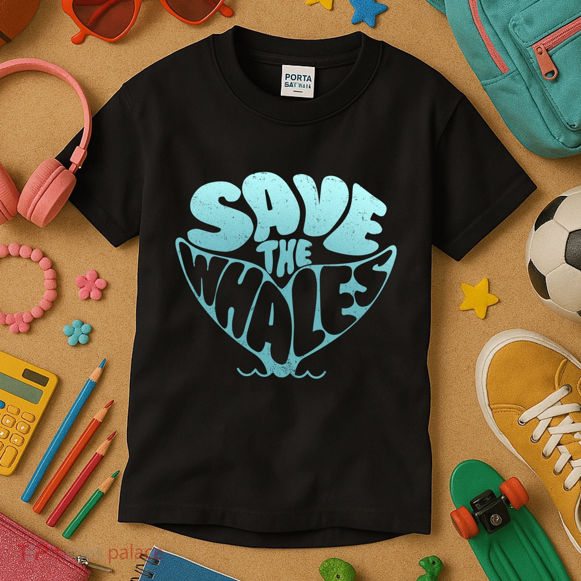 Whale Tail Save The Whales Kids T-Shirt