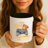 Will Trade Sister For Video Games And Pizza Gaming Cute Gift Coffee Mug thumb 3