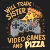 Will Trade Sister For Video Games And Pizza Gaming Cute Gift Hat thumb 2