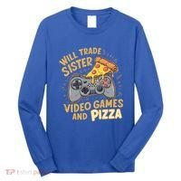 Will Trade Sister For Video Games And Pizza Gaming Cute Gift Long Sleeve Shirt thumb 0