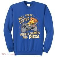 Will Trade Sister For Video Games And Pizza Gaming Cute Gift Sweatshirt thumb 0