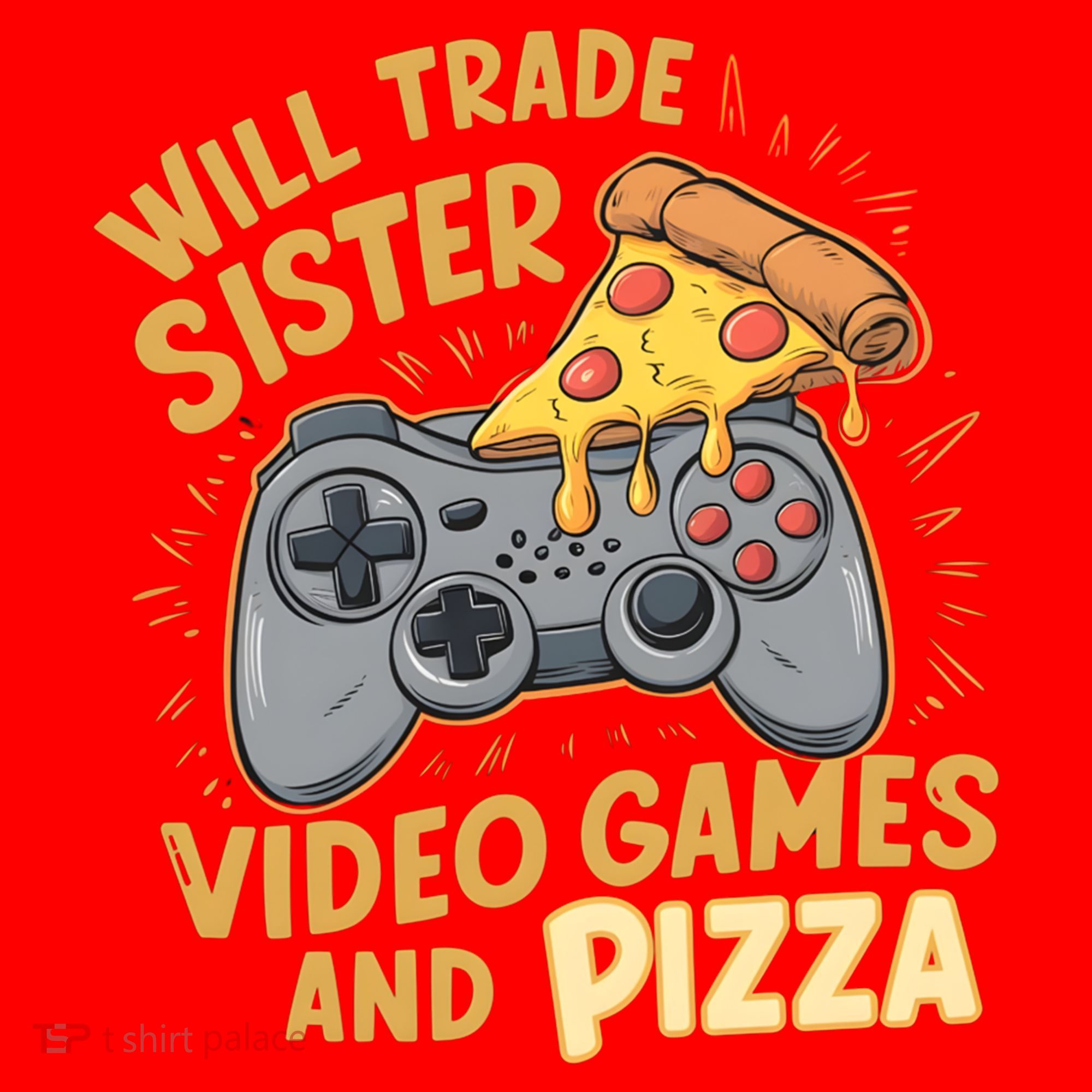 Will Trade Sister For Video Games And Pizza Gaming Cute Gift Santa Hat