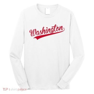 Washington Throwback Sports Fan Long Sleeve Shirt