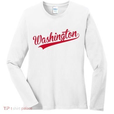 Washington Throwback Sports Fan Women's Long Sleeve Shirt