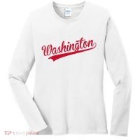 Washington Throwback Sports Fan Women's Long Sleeve Shirt thumb 0
