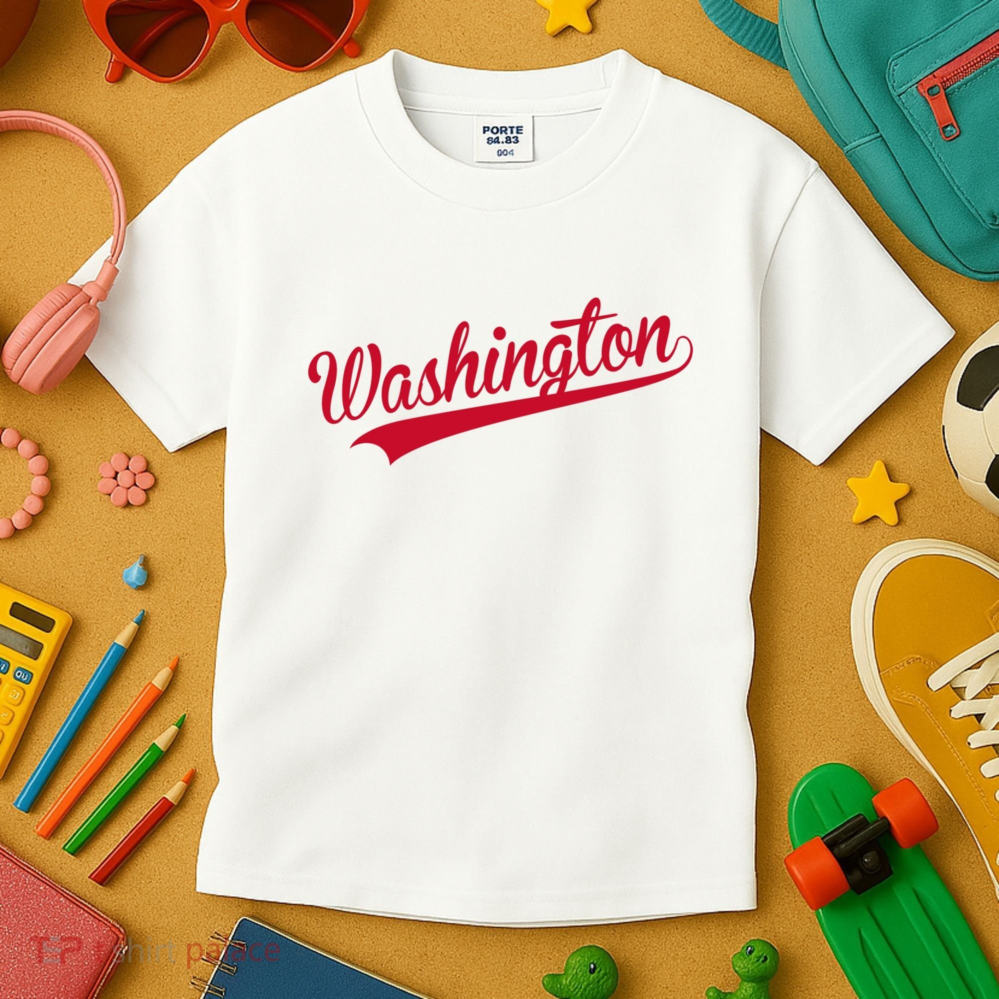Washington Throwback Sports Fan Kids T-Shirt