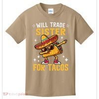 Will Trade Sister For Tacos Lovers Cute Funny Cinco De Mayo Kids T-Shirt thumb 0