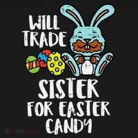 Will Trade Sister For Easter Candy Funny Ornament thumb 1