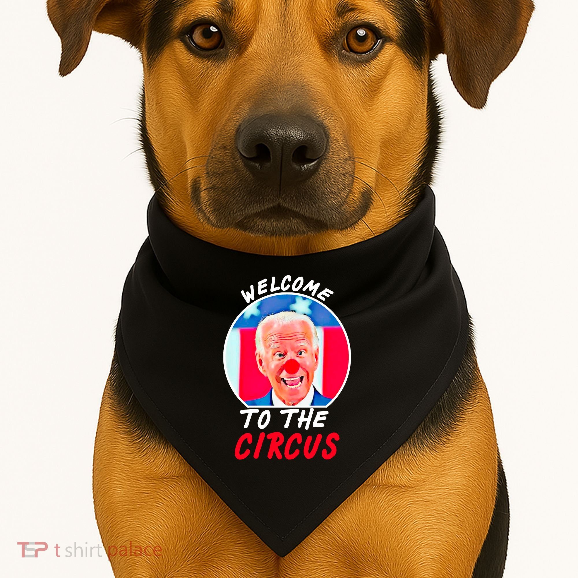 Welcome To The Circus Funny Anti Biden Clown USA-Made Doggie Bandana