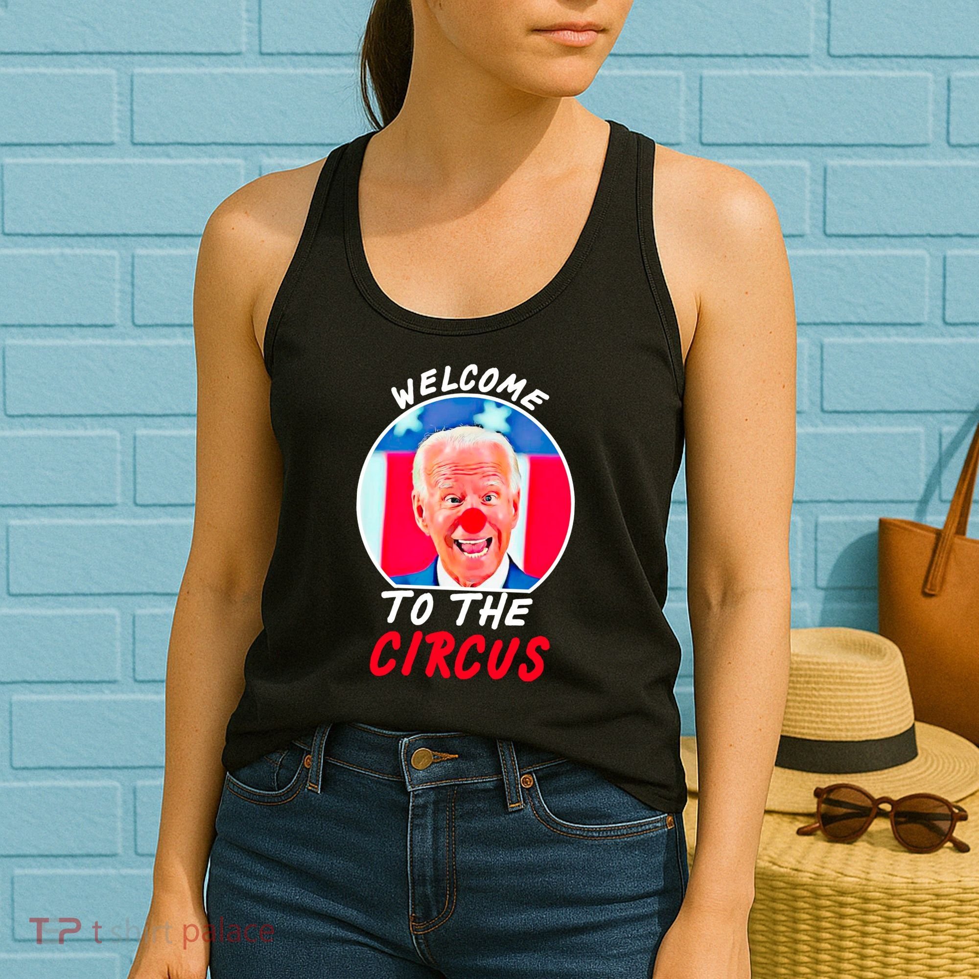 Welcome To The Circus Funny Anti Biden Clown Women's Tank Top