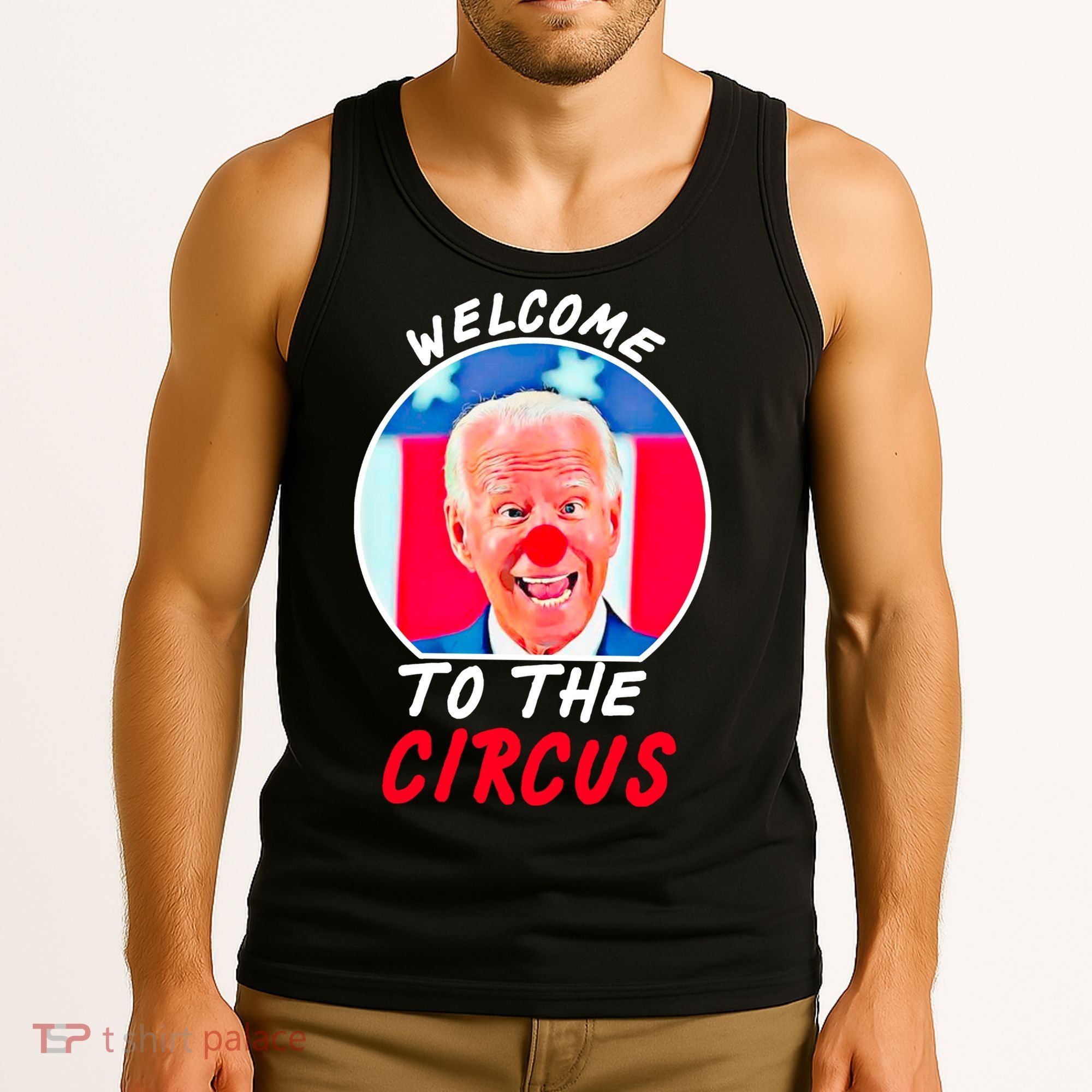 Welcome To The Circus Funny Anti Biden Clown Tank Top