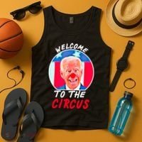 Welcome To The Circus Funny Anti Biden Clown Tank Top thumb 4